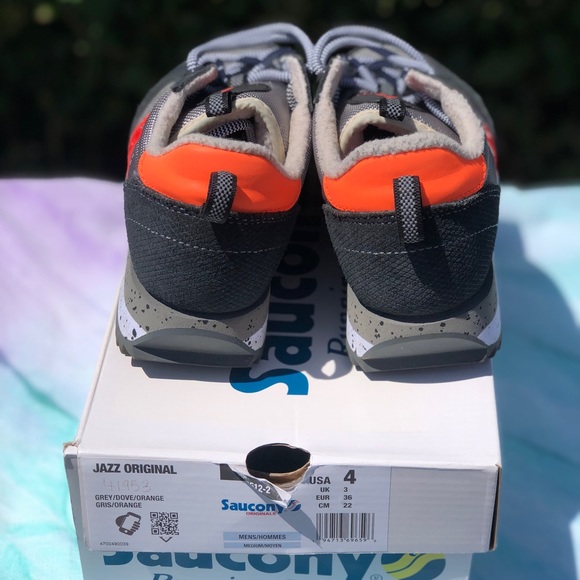 Saucony “Jazz Original” - US Boys 4 - Grey/Dove/Orange - Picture 6 of 6